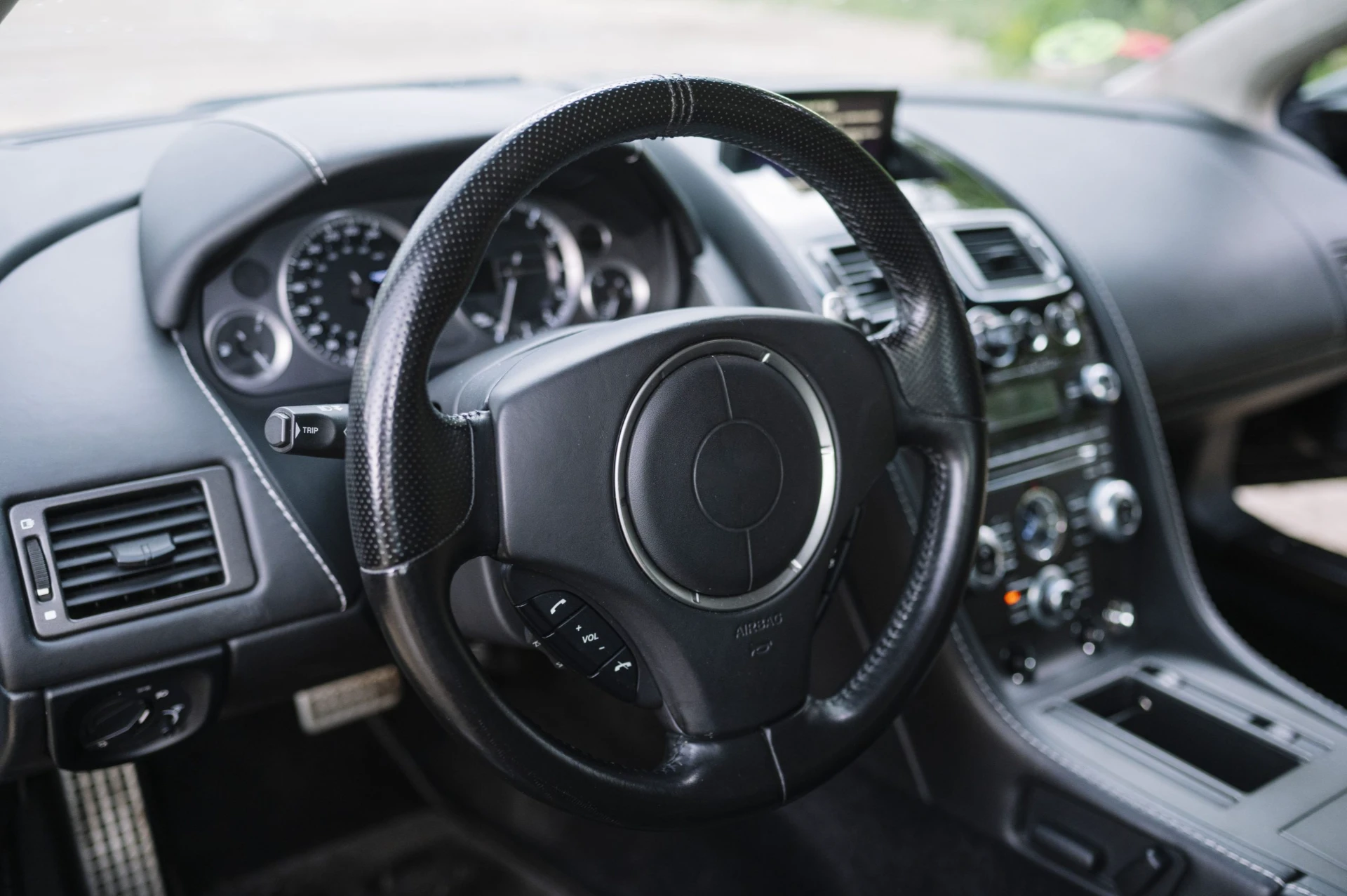 Steering Wheel in Car
